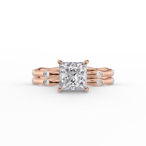 The Samantha Set With A 3 Carat Princess Lab Diamond