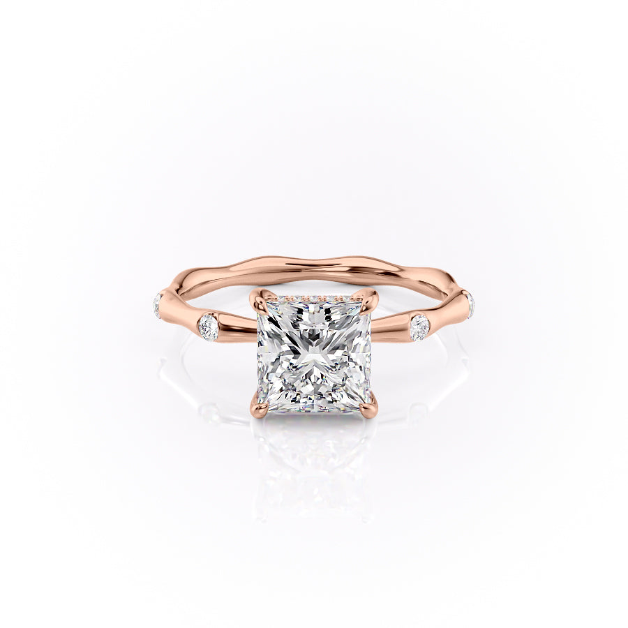 The Samantha Set With A 3 Carat Princess Lab Diamond