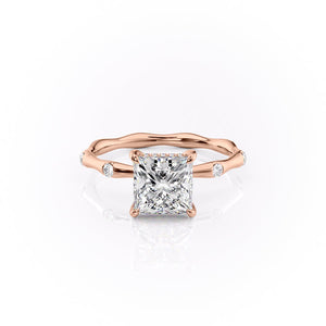The Samantha Set With A 3 Carat Princess Lab Diamond