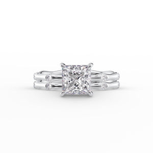 The Samantha Set With A 2 Carat Princess Lab Diamond