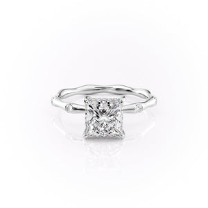 The Samantha Set With A 3 Carat Princess Lab Diamond