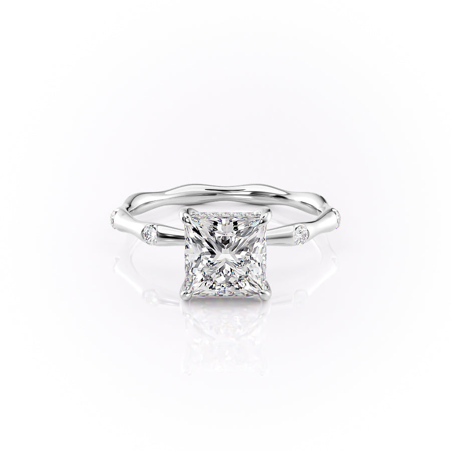 The Samantha Set With A 1 Carat Princess Lab Diamond