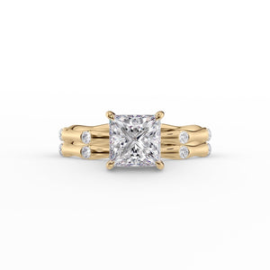 The Samantha Set With A 2 Carat Princess Lab Diamond