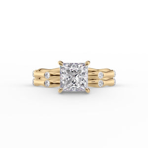 The Samantha Set With A 1.5 Carat Princess Lab Diamond