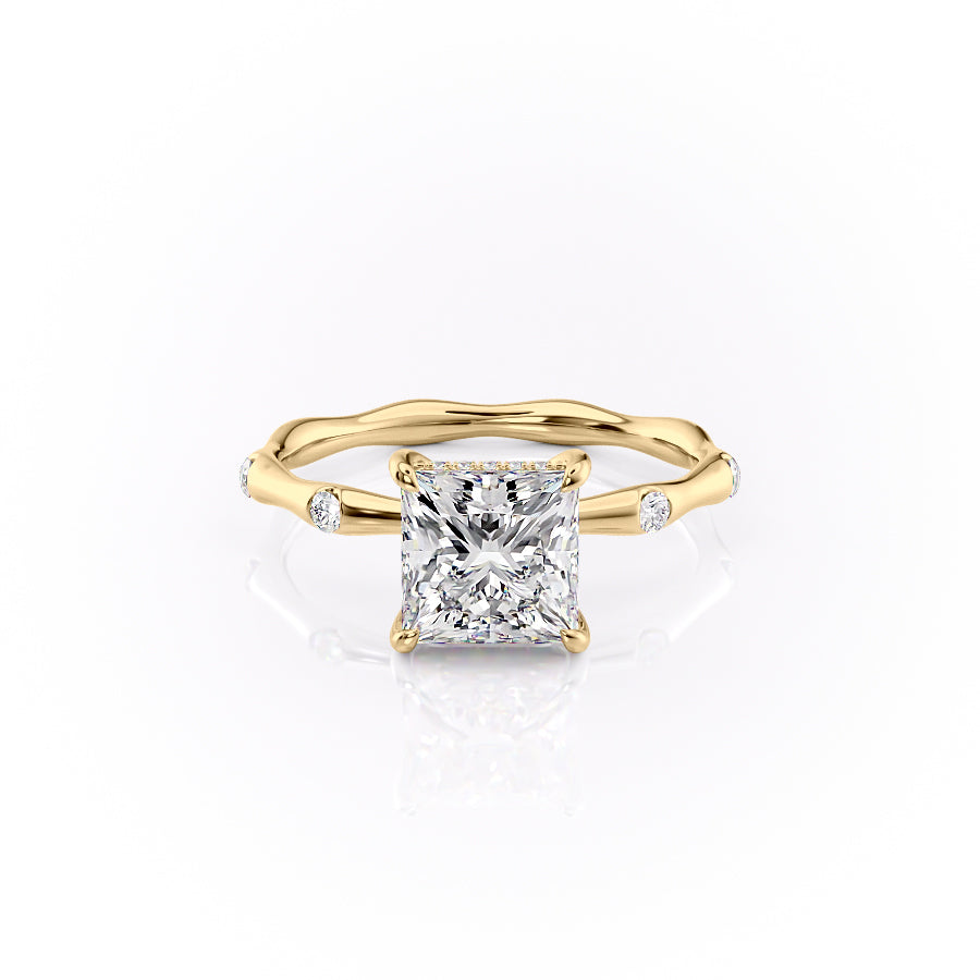 The Samantha Set With A 3 Carat Princess Lab Diamond