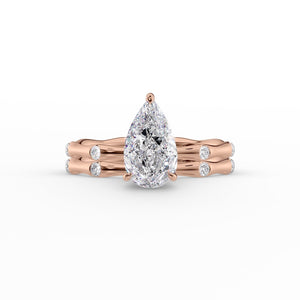 The Samantha Set With A 2 Carat Pear Lab Diamond
