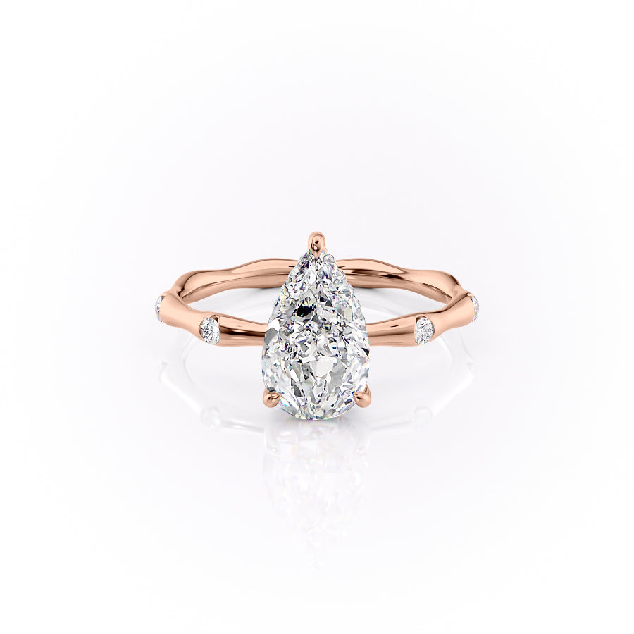 The Samantha Set With A 1.5 Carat Pear Lab Diamond