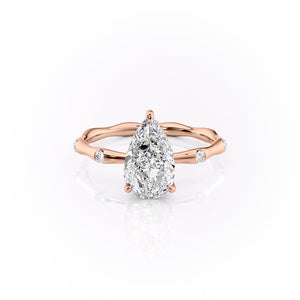 The Samantha Set With A 2.5 Carat Pear Lab Diamond