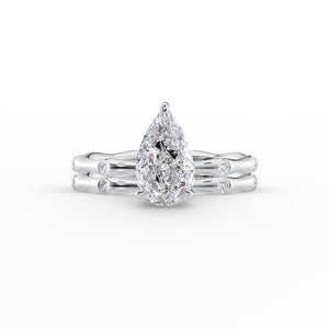 The Samantha Set With A 2 Carat Pear Lab Diamond