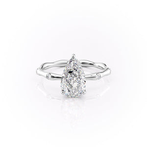 The Samantha Set With A 1.5 Carat Pear Lab Diamond