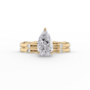 The Samantha Set With A 2 Carat Pear Lab Diamond