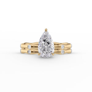 The Samantha Set With A 2.5 Carat Pear Lab Diamond