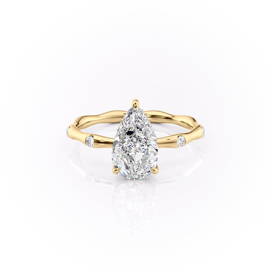 The Samantha Set With A 1 Carat Pear Lab Diamond