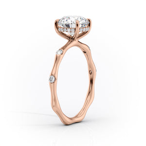 The Samantha Set With A 1 Carat Cushion Lab Diamond