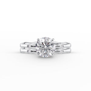 The Samantha Set With A 1.5 Carat Round Lab Diamond