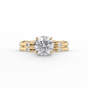 The Samantha Set With A 3 Carat Round Lab Diamond