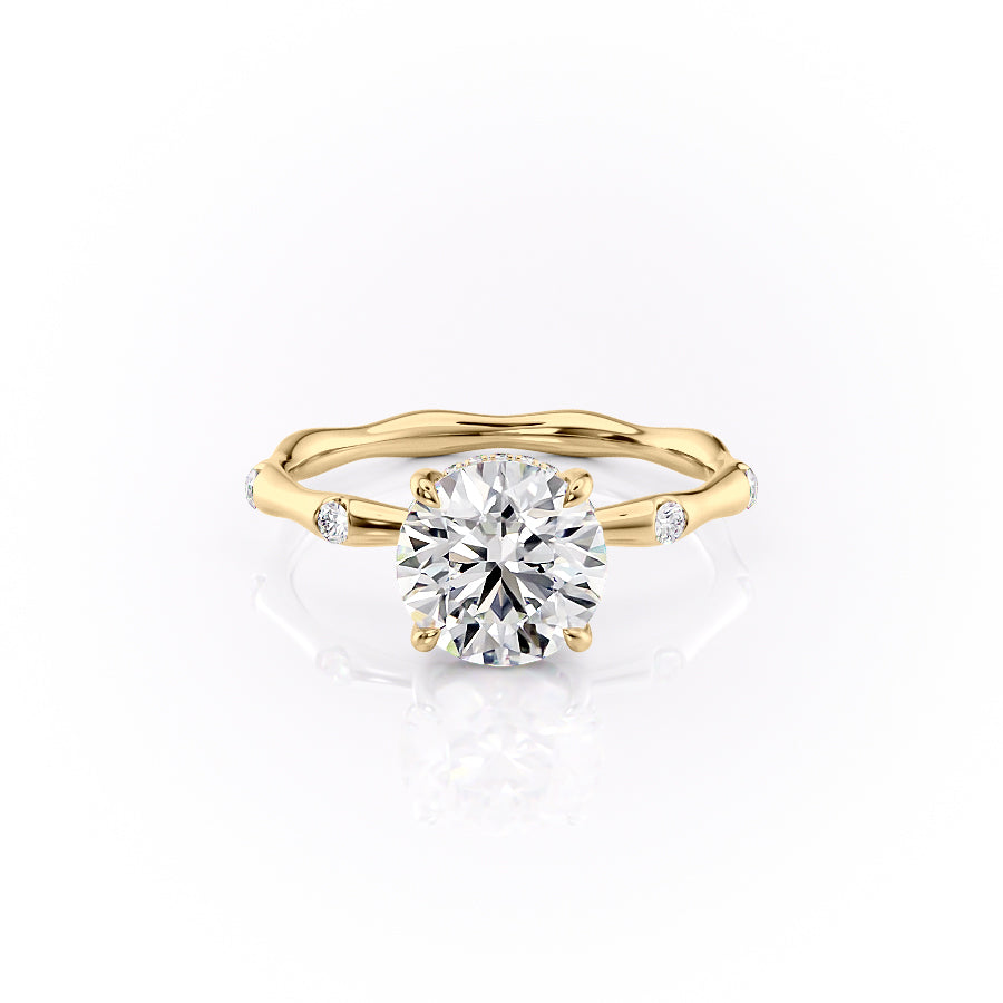 The Samantha Set With A 2.5 Carat Round Lab Diamond