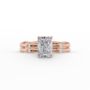 The Samantha Set With A 3 Carat Radiant Lab Diamond