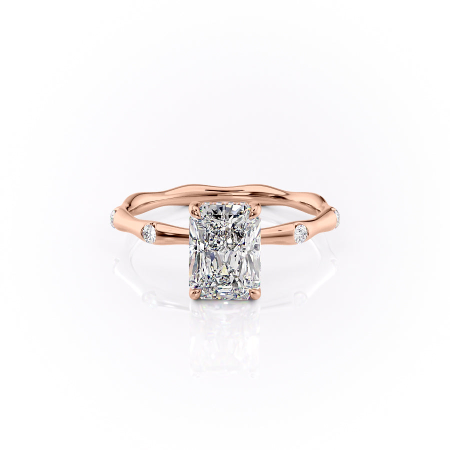 The Samantha Set With A 3 Carat Radiant Lab Diamond