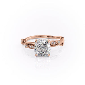 The Robin Set With A 3 Carat Cushion Lab Diamond