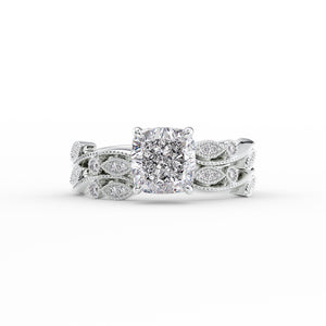 The Robin Set With A 1 Carat Cushion Lab Diamond