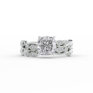 The Robin Set With A 3 Carat Cushion Lab Diamond