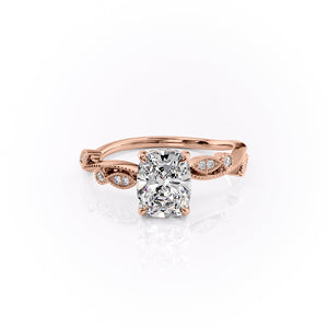 The Robin Set With A 1 Carat Elongated Cushion Lab Diamond