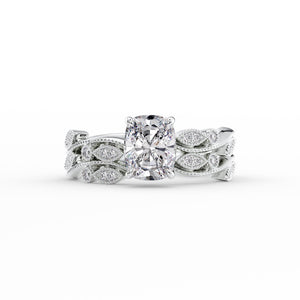 The Robin Set With A 1 Carat Elongated Cushion Lab Diamond