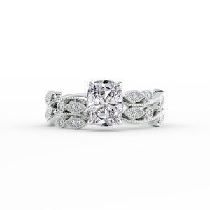 The Robin Set With A 1 Carat Elongated Cushion Lab Diamond