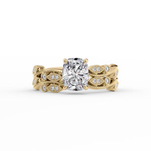 The Robin Set With A 2 Carat Elongated Cushion Lab Diamond