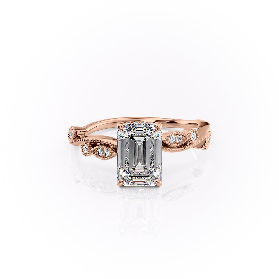 The Robin Set With A 1 Carat Emerald Lab Diamond