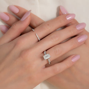 The Robin Set With A 1 Carat Emerald Lab Diamond