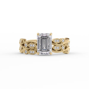 The Robin Set With A 3 Carat Emerald Lab Diamond
