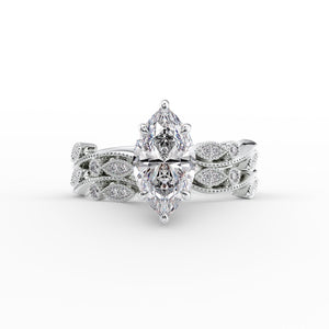 The Robin Set With A 2 Carat Marquise Lab Diamond