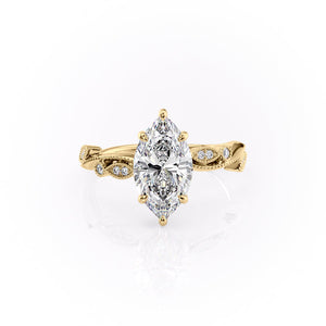 The Robin Set With A 2 Carat Marquise Lab Diamond