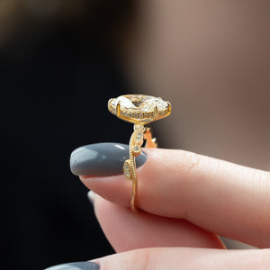 The Robin Set With A 3 Carat Marquise Lab Diamond