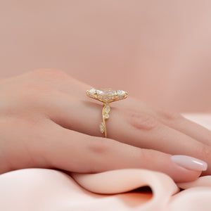 The Robin Set With A 3 Carat Marquise Lab Diamond