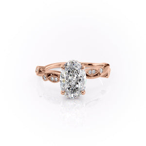 The Robin Set With A 2.5 Carat Oval Lab Diamond