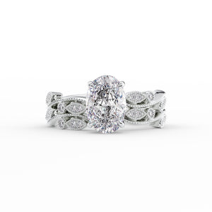 The Robin Set With A 1 Carat Oval Lab Diamond