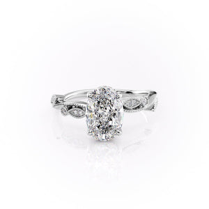 The Robin Set With A 1.5 Carat Oval Lab Diamond