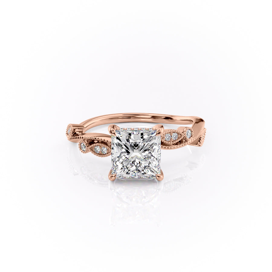 The Robin Set With A 2 Carat Princess Lab Diamond