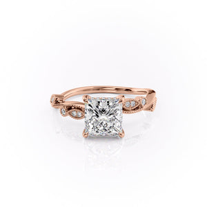 The Robin Set With A 2 Carat Princess Lab Diamond
