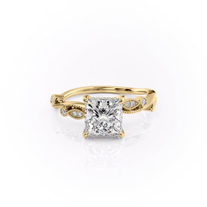 The Robin Set With A 1 Carat Princess Lab Diamond