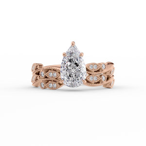 The Robin Set With A 3 Carat Pear Lab Diamond