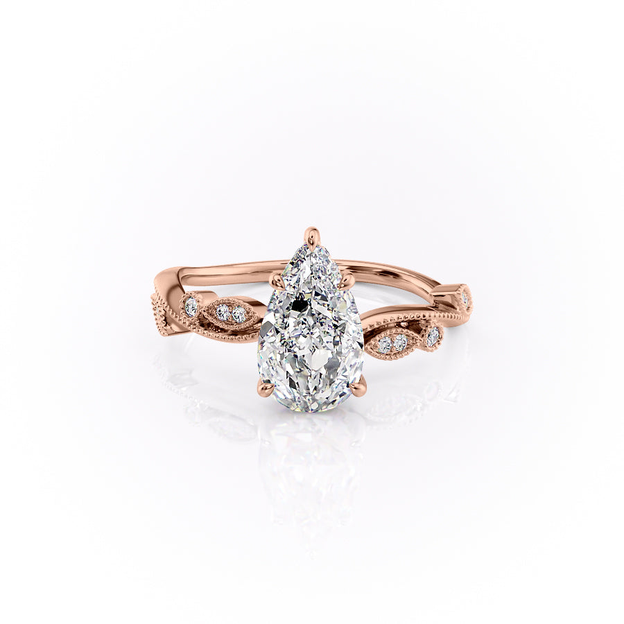 The Robin Set With A 2 Carat Pear Lab Diamond