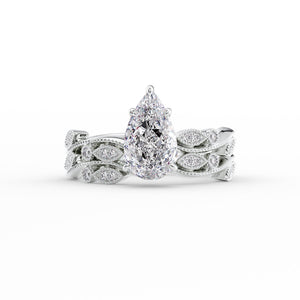The Robin Set With A 3 Carat Pear Lab Diamond