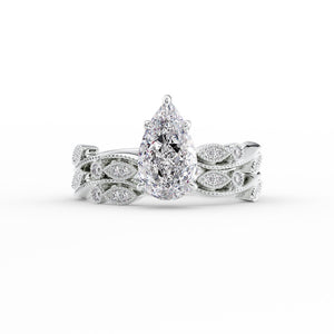 The Robin Set With A 2.5 Carat Pear Lab Diamond