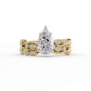 The Robin Set With A 1 Carat Pear Lab Diamond