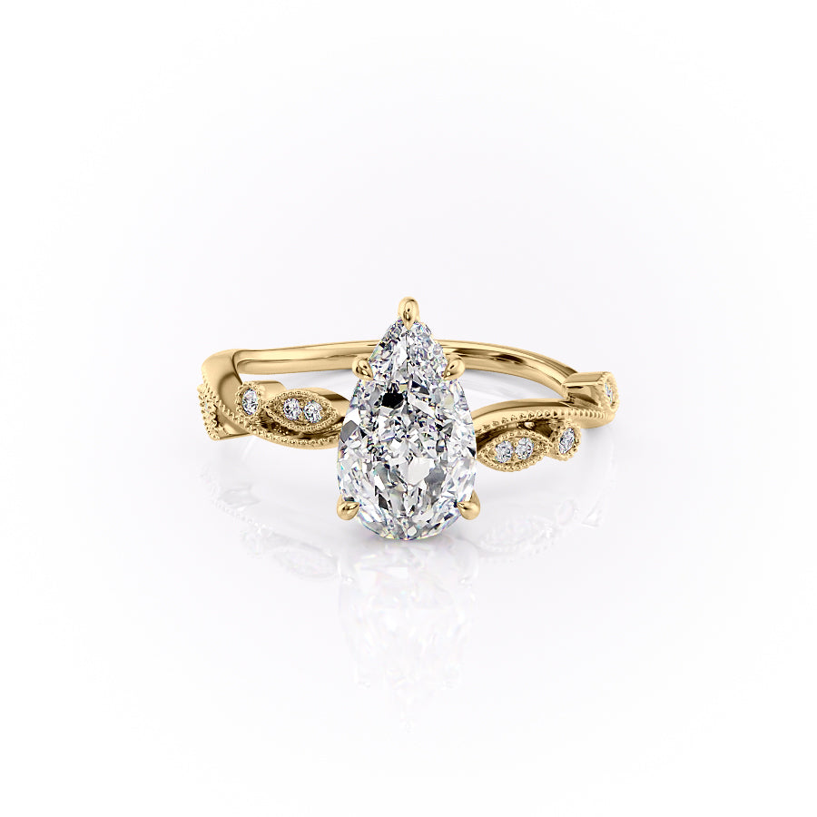 The Robin Set With A 1.5 Carat Pear Lab Diamond