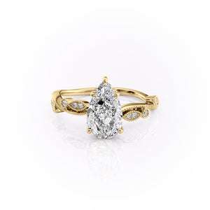 The Robin Set With A 1.5 Carat Pear Lab Diamond